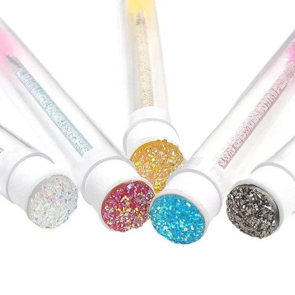 25/50Pcs Eyelash Brush Tubes Crystal Lash Mascara Wands Eyebrow Comb Spoolies Container Lashes Brushes Applicators Makeup Tools 6