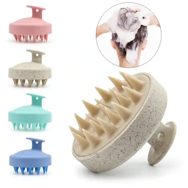 Silicone Shampoo Brush Head Scalp Massage Comb Hair Washing Comb Body Massage Brush Bath Shower Brush Salon Hairdressing Tool 1