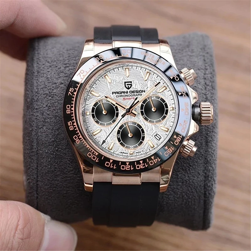 40mm New V2 PAGANI DESIGN Men's Quartz Watches Sapphire Retro Chronograph Stainless Steel Waterproof Watch Men Relogio Masculino 1