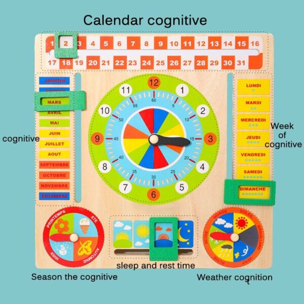 Calendar clock building block toy - Image 3