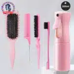 5-Piece Detangling & Styling Set: Curl Candy Bursh Curved Rat Tail Comb Edge Control Brush - Perfect for Salon-Quality Results 1