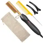 Hot Comb Hair Straightener Heat Pressing Combs Portable Ceramic Curling Iron for Hair Beard Wigs Wet and Dry Hair Styling Tools 1