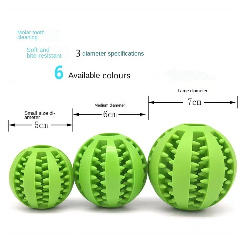 Pet Bite resistant Rubber Watermelon Tooth Ball Dog Toy Elastic Hot Sale Dog Food Spill Ball PetDogsBalls Food leaker 1