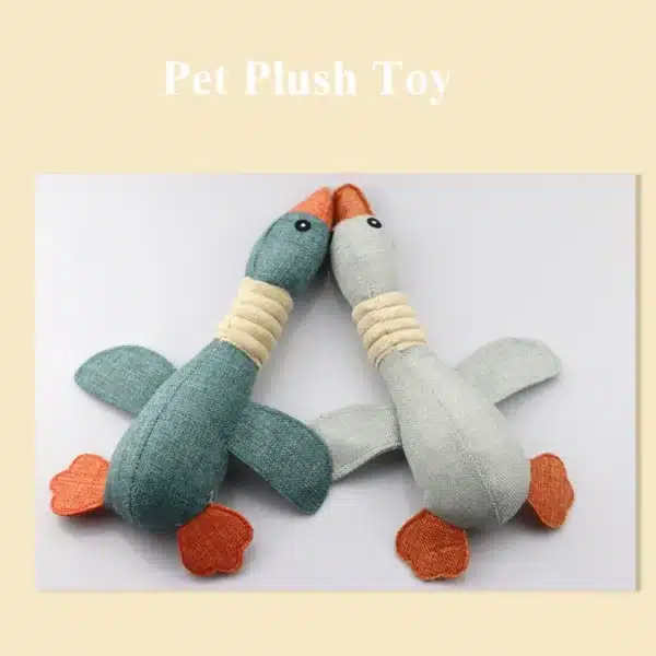 Cute Dog Plush Toys Pet Duck Squeak Training Toy for Puppy Sound Wild Goose Chew Squeaky Toy for Dogs Teeth Cleaning 6