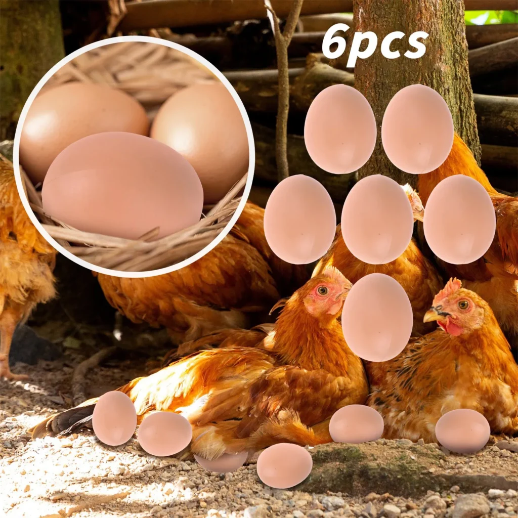 6/12PCS Hatching Egg Easter Hen Poultry Hatch Breeding Simulation Fake Plastic Artificial Eggs DIY Painting Egg Educational Toys 1