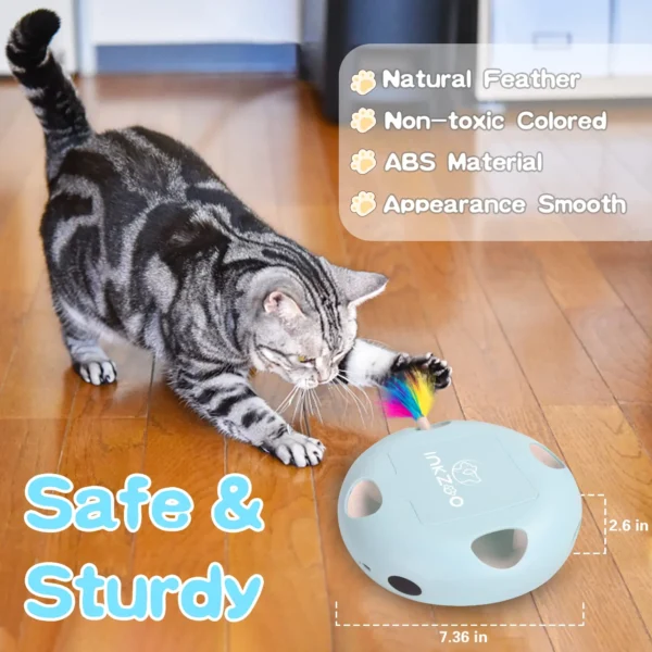 INKZOO Cat Toys, Interactive Cat Toys for Indoor Cats,  Smart Interactive Kitten Toy, Automatic 7 Holes Mice Whack-A-Mole 3