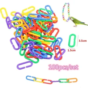 100Pcs/set parrot chewing plastic toys 1