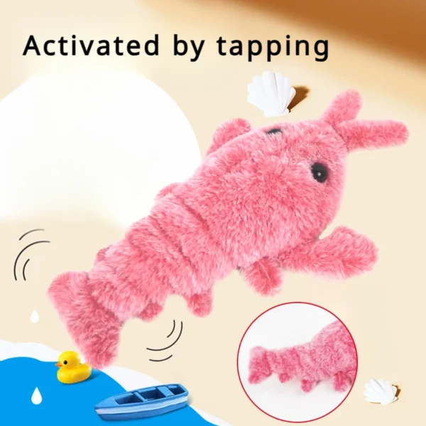 New Cat Toys Electric Lobster USB Rechargeable Simulation Jumping Shrimp Plush Electric Pet Teasing Cat Dogs Toys Pet Supplies 2