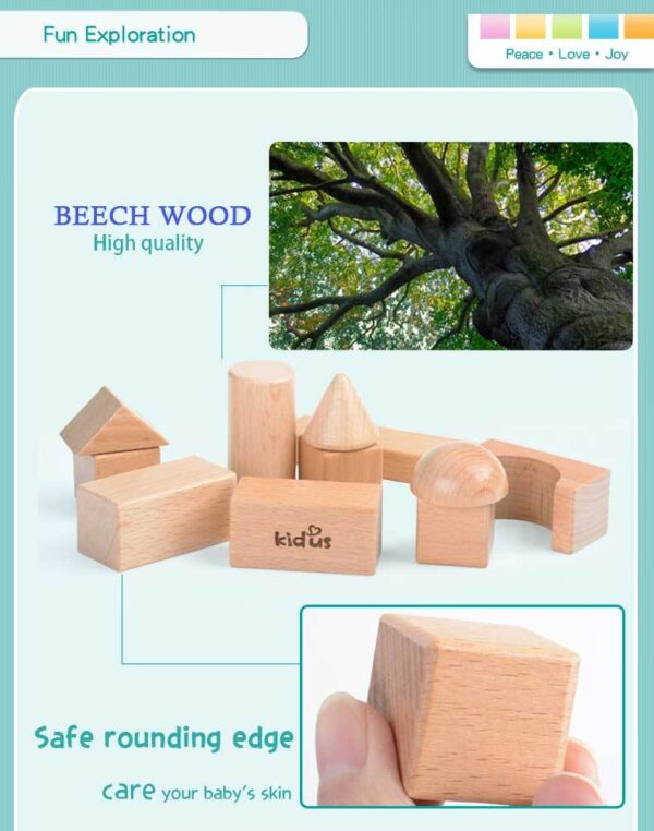 KIDUS 80 beech wooden building blocks - Image 5