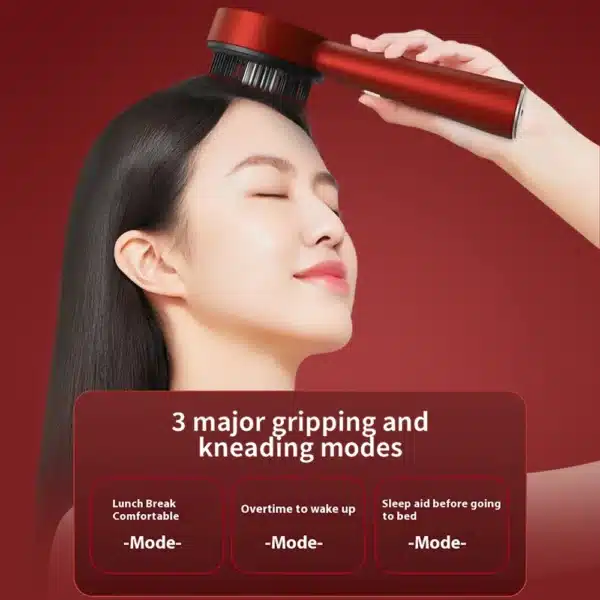 Electric Vibration Massage Comb Red Light Therapy Hair Growth Massage Scalp Brush Anti Hair Loss Liquid Oil Applicator Hair Care 5