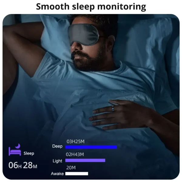 [2024] COLMI R06 Smart Ring Men Women, Heart Rate and Blood Oxygen Monitor, IP68 & 5ATM Waterproof, Multi-sport Mode 4