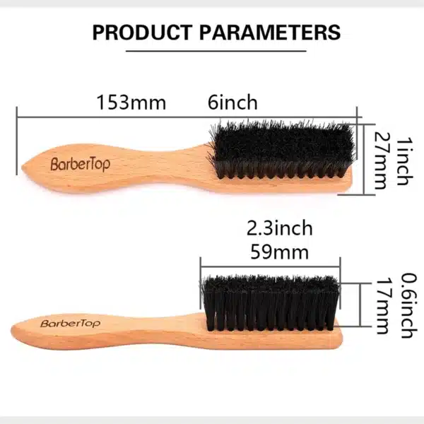 Barbershop Wooden Handle Boar Bristle Beard Brush Soft Hair Cleaning Brush Broken Hair Remove Comb Salon Men Beard Shaving Tools 6