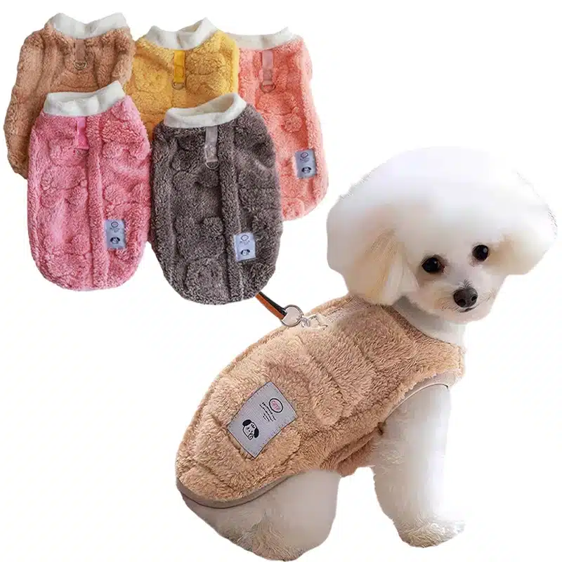 Winter Warm Dog Vest Clothes Comfor Soft Plush Dogs Cat Sweater for Maltese Yorkies Clothing Poodle Chihuahua Apparel Puppy Coat 1