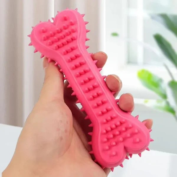 1PC Pet Chew Toy Soft Rubber Bite-resistance Bone Shape Teeth Grinding Chewing Toys for Small Dogs Training Pet Supplies 4