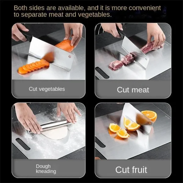 Thickened Stainless Steel Cutting Board Antibacterial and Mildew-proof Household Cutting Board Kitchen Kneading Dough Board 6