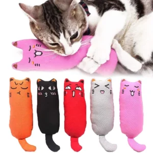 Funny Interactive Crazy Cat Toy Pet Kitten Chewing Teeth Grinding Catnip Toys Claws Thumb Bite Cat Mint Game Playing Pillow 1