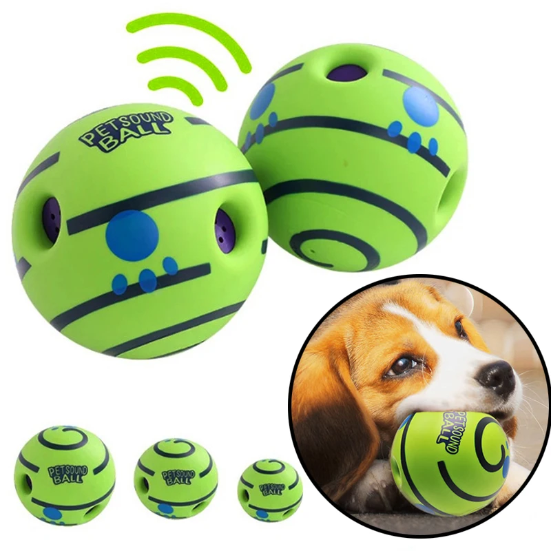 Dog Toy Wobble Wag Giggle Ball Getting Dog Attention Toy Fun Giggle Sounds When Rolled or Shaken Pets Know Best As Seen On TV 1