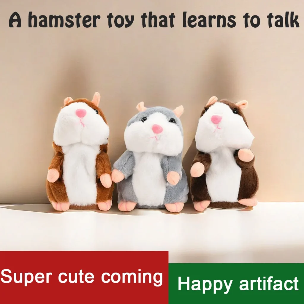 learning words Cute hamster plush toy can nod and talk talk electric toy plush toy gift walk doll children's mouse action figure 1