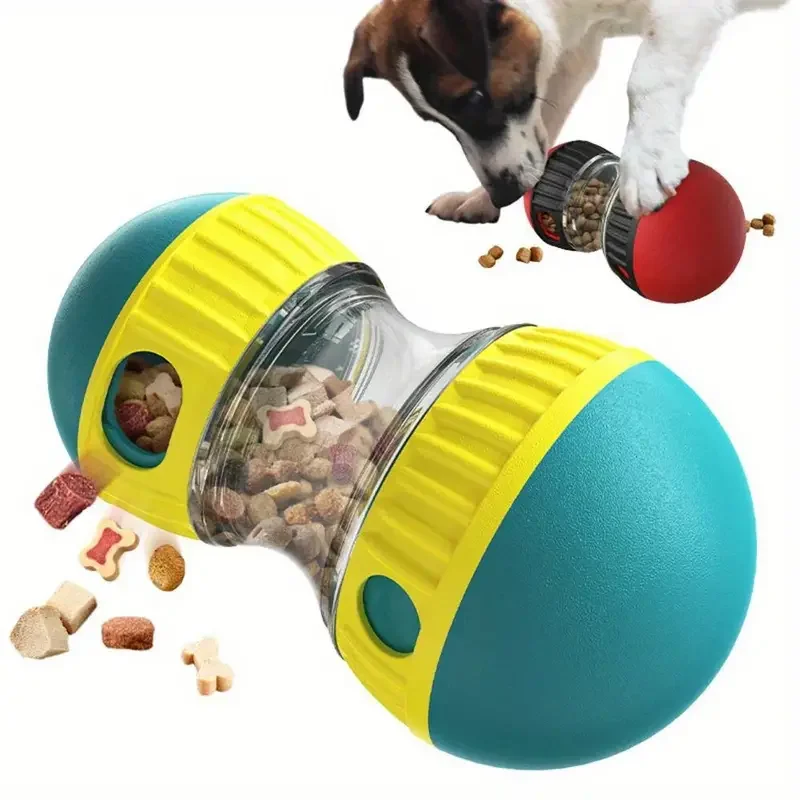 Dog Toy Tumbler Leaky Food Ball Elliptical Track Rolling Ball Slowly Feeding Protects Stomach Increase Intelligence Pet Supplies 1