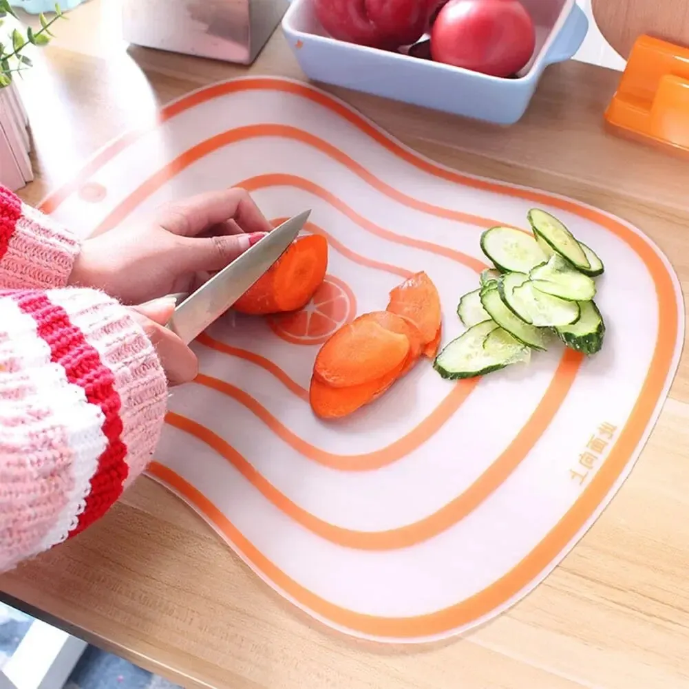 1pc, Cutting Board, Kitchen Plastic Cutting Board, Transparent Cutting Board, Non-slip Vegetable Meat Cutting Board, Chopping Bl 1