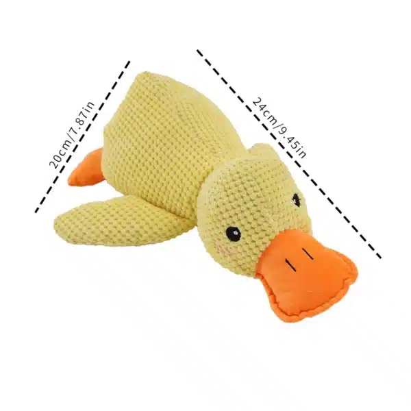 1pc Dog Plush Toys bite-resistant Teething Sleep With Sound Boredom Small Yellow Duck Toys Dog Pet Supplies 4