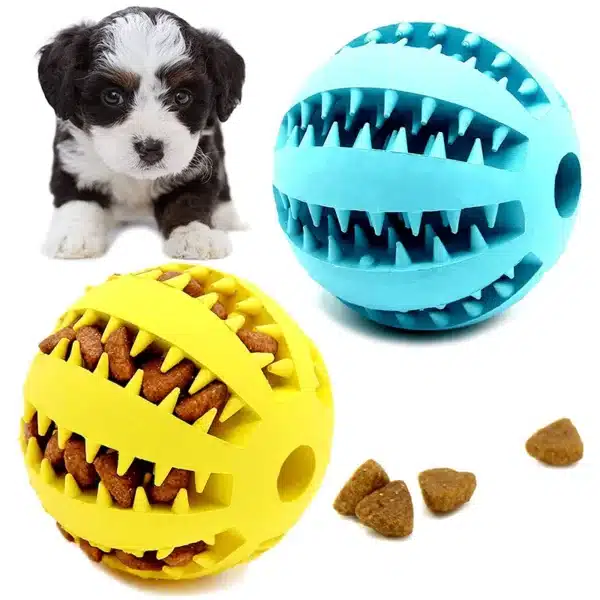 Pet Dog Interactive Toy 7cm Dogs Natural Rubber Ball Leaking Ball Tooth Clean Balls for Dog Cat Chew Toys accesorios para perro 6