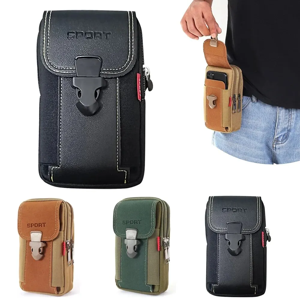 Man Belt Pouch Mobile Phone Bag for Men Phone Holster Bag Molle Waist Bag Pack Small Tactical Duty Belt Backpack Card Holder 1