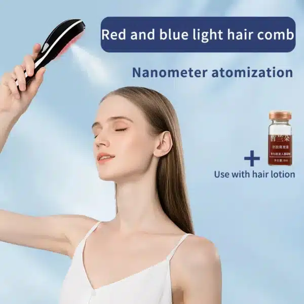 Electric Spray Massage Comb Hair Growth Vibration Head Massager Brush LED Anti Hair Loss Scalp Liquid Medicine Atomizing Comb 2