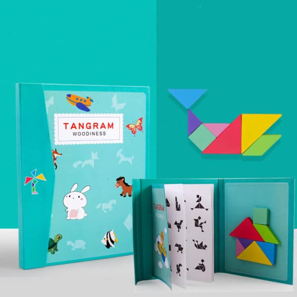 Magnetic tangram puzzle intellectual toy for children - Image 2