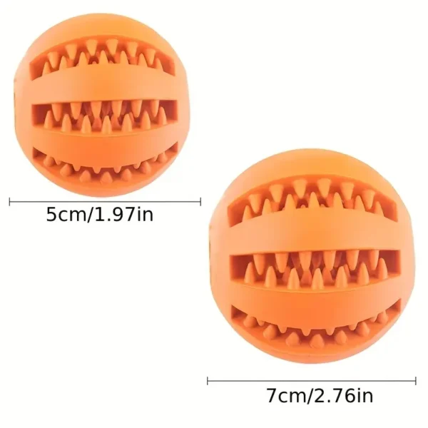 Dog Leaky Food Ball Tooth Cleaning Puppy Chew Toys Natural Rubber Elasticity Ball Relieve Boredom Dog Toy 5CM/7CM 2