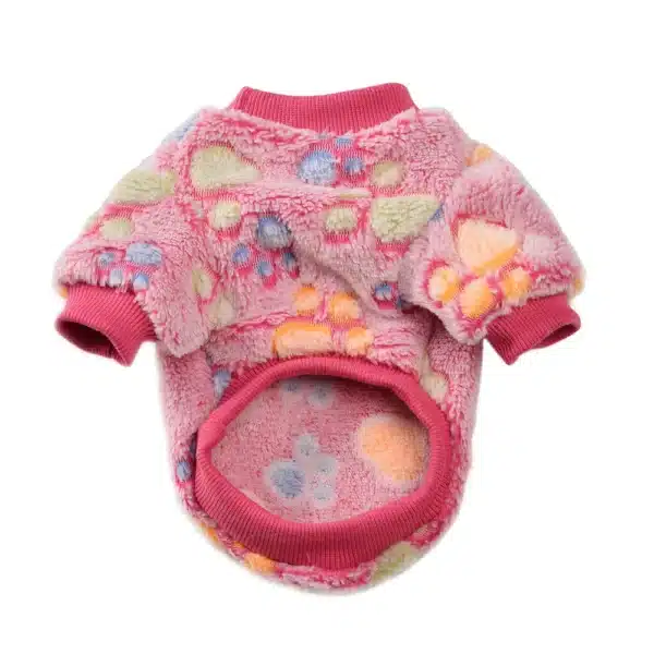 Fleece Pet Cat Clothes Winter Warm Dog Vest Sweater For Small Dogs Cats Cartoon Print Kitten Puppy Costume Apparel Yorkshire Pug 3