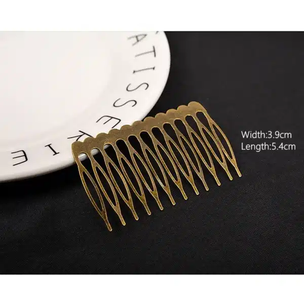 5/10 Teeth Metal Hair Comb Bronze Tone Hair Clips Claw Hairpins DIY Jewelry Findings & Components Wedding Hair Supplies HK107 5
