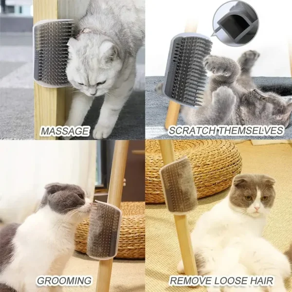 Massage Pet Brush Corner Scrape Hair Removal Beauty Clean Corner Brush Removable 4