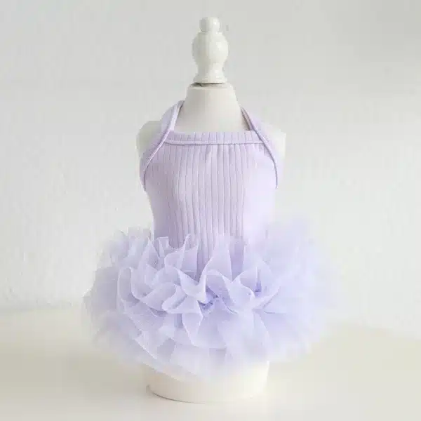 Puppy Clothes 2024 Pet Vest Jumper Dresses With Ballet Flullet Skirt Summer Spring Dog Fancy Apparel 4 Color XS XL Girl Princess 3