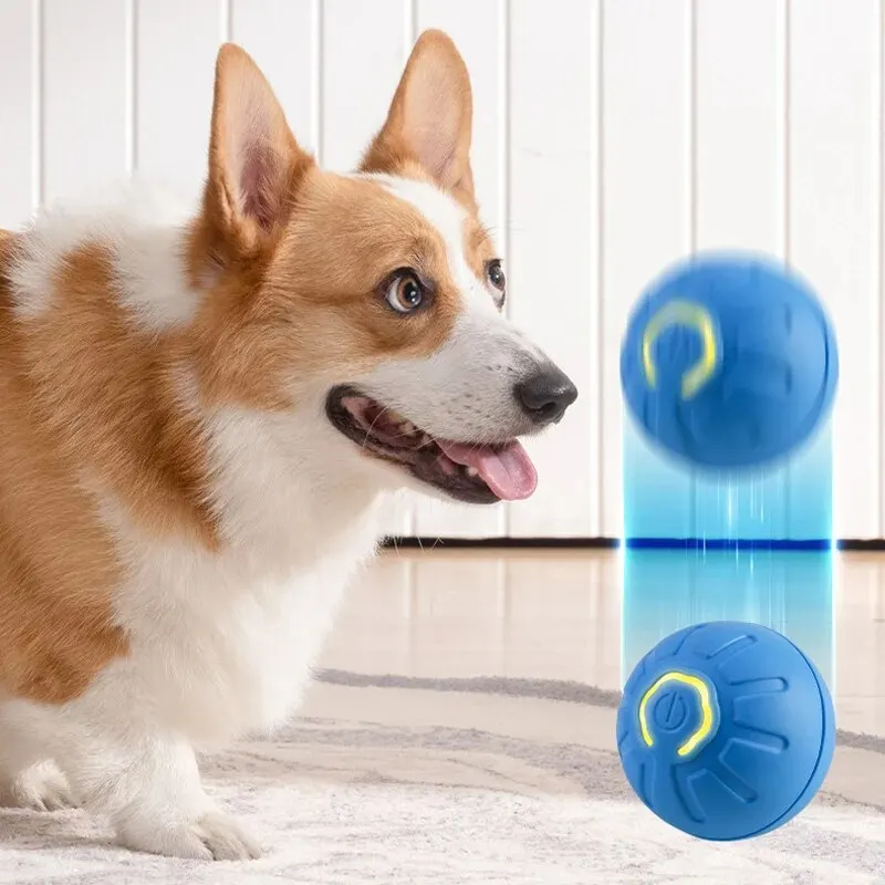 Automatic Moving Dog Toy Ball Smart USB Jumping Rotating Interactive Dog Chew Toy Ball for Puppy Ball Toys 1