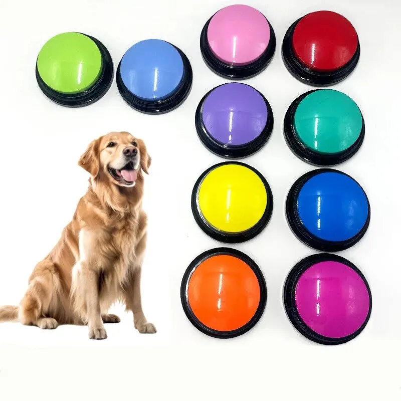 Dog Toys Funny Dog Recordable Pet Toys Travel Talking Pet Starters Pet Speaking Buttons Portable Cute Pet Supplies 1