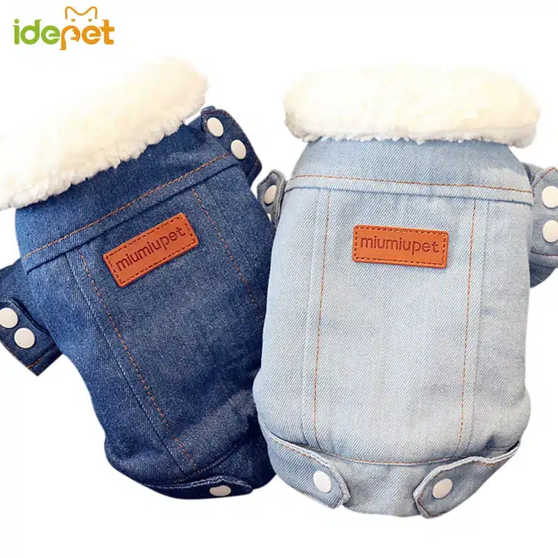 Winter Dog Jacket Puppy Dog Clothes Pet Outfits Denim Coat Jeans Costume for Chihuahua Poodle Bichon Pet Dog Clothing Apparel 30 1