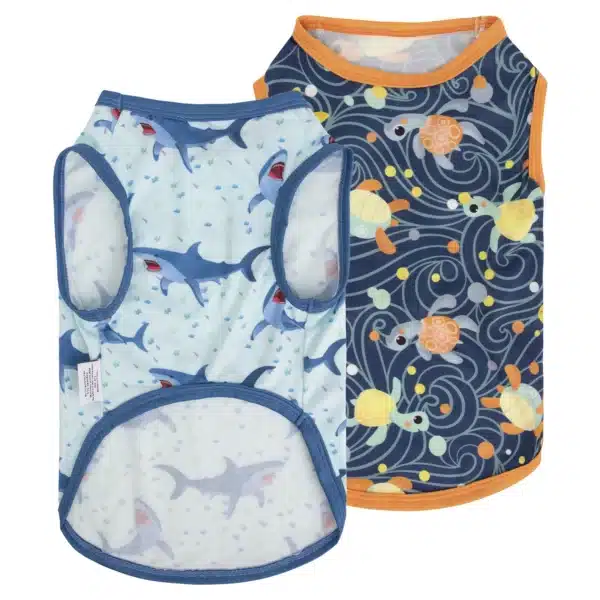 (2pcs per pack) CuteBone Dog Shirts Soft Pet Clothes Breathable Summer Vest for Small Puppy and Stretchy Cat Apparel 2