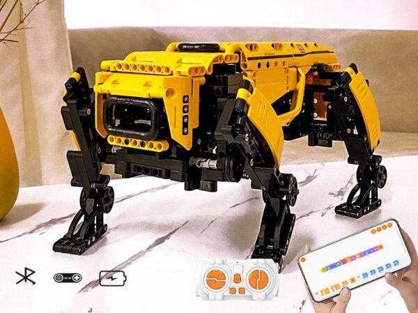 Children's Programming Robot Building Blocks Mechanical Dog Assembled Remote Control Toys - Image 3