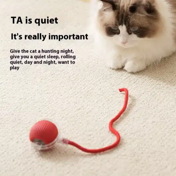 Rechargeable Cat Toys Interactive Smart Pet Interaction Automatic Rolling Ball Toy Accessories for Cats Electric Dog Ball Things 4