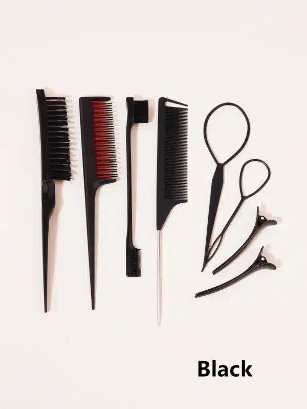 8-piece hair styling comb set with triple tear comb mouse tail comb edge brush hair salon accessories Special for real hair wigs 6
