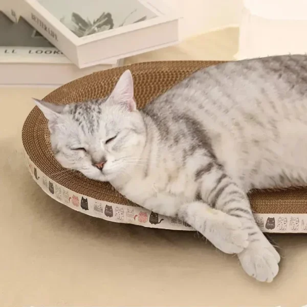 Corrugated Cat Scratcher Cat Scrapers Round Oval Grinding Claw Toys for Cats Wear-Resistant Cat Bed Nest Cat Accessories 5