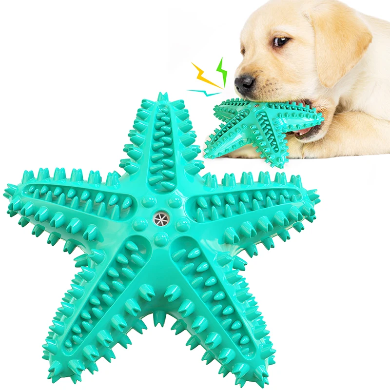 Dog Toys For Large Dogs Tooth Cleaning Chew Funny Interactive Training Starfish Toy Accessories Squeaky Toys TPR Toys Beagle 1