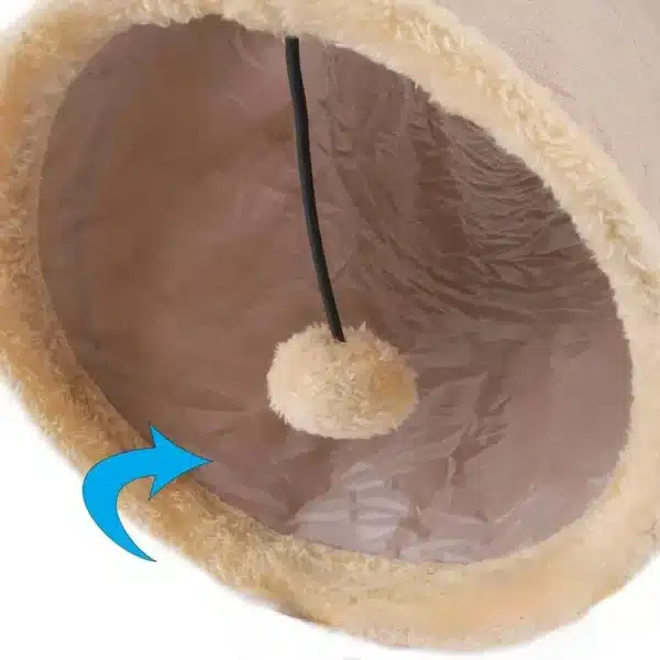 Pet Cat Tunnel Collapsible Plush Channel Foldable Suede Educational Toy Warm Winter Interactive Toys for Indoor Puppy Supplies 4