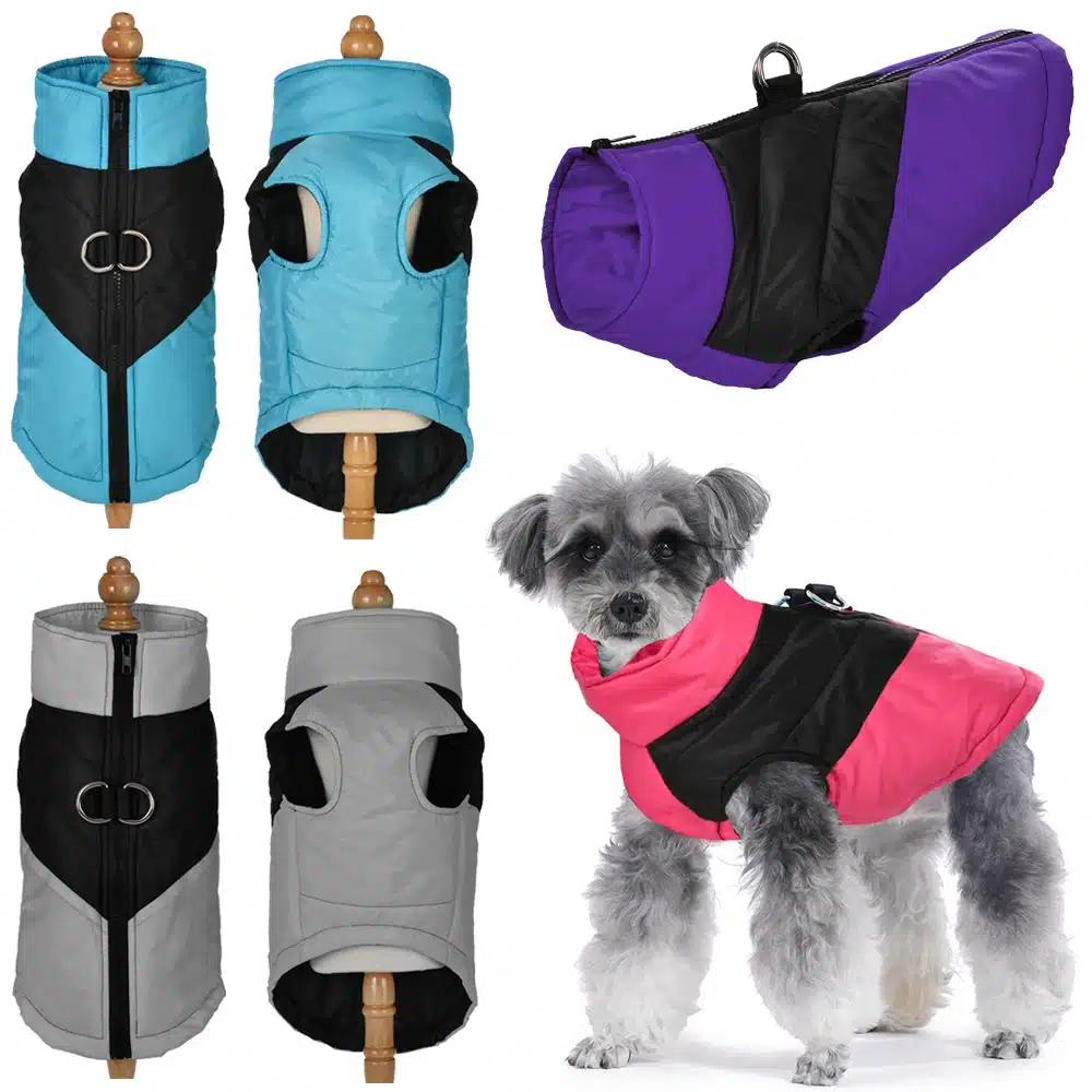 Winter Dog Clothes Waterproof Pet Jacket For Small Dogs Cat Apparel Soft Puppy Vest With D Ring Chihuahua French Bulldog Costume 1