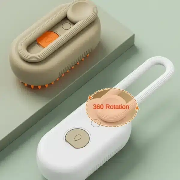 Cat Dog Pet Spray Massage Brush 3 in 1 One Button Steam Spray Folding Rotatable Floating Hair Bath Hair Removal Brush Comb 3