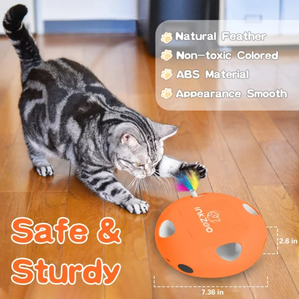 INKZOO Cat Toys, Interactive Cat Toys for Indoor Cats,  Smart Interactive Kitten Toy, Automatic 7 Holes Mice Whack-A-Mole 3