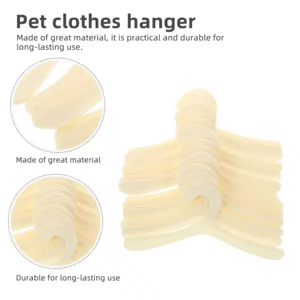 20 Pcs Pet Hanger Supply Dog Clothes Storage Rack Plastic Coat Hangers Supplies Apparel 3