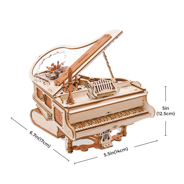 ROKR AMK81 Magic Piano 3D DIY Puzzle With Music Wooden Building Kits For Gifts - Image 3