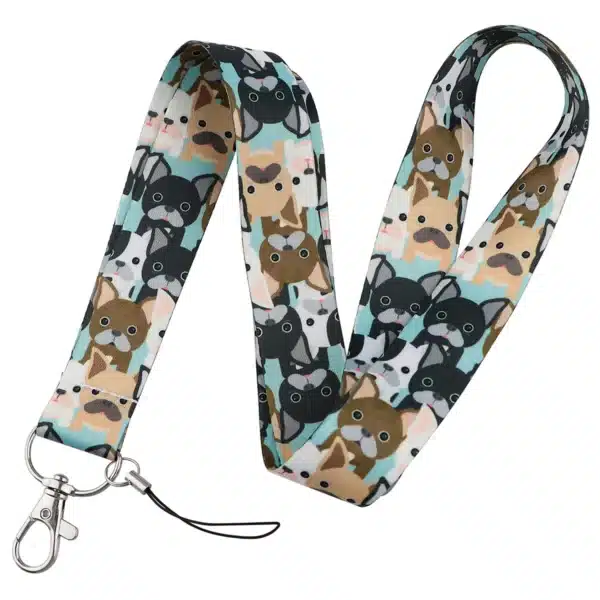 Cute Pet Dog Lanyard For Keys Neck Strap ID Card Gym Phone Straps USB Badge Holder Fashion Accessories Keychain For Girls Gifts 6